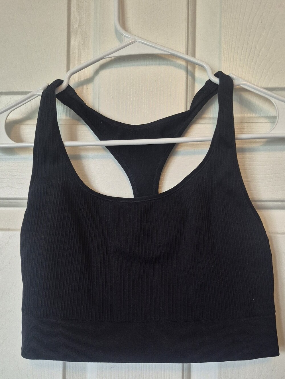 Victorias Secret Black Ribbed Racerback Bralette XXL